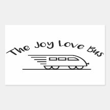 De Joy Love Bus Speedy Logo Sticker