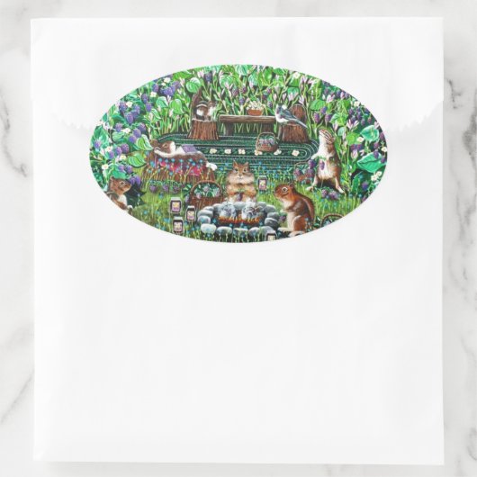 De Joy of Jam Ovale Sticker (Tas)