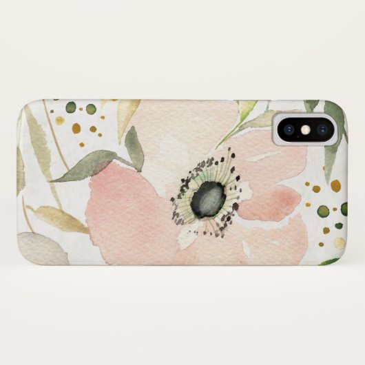 De Joy of White | Waterverf Floral Pattern Case-Mate iPhone Case (Achterkant (horizontaal))
