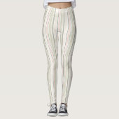 De Joy of White | Waterverf Stripes Patroon Leggings (Voorkant)