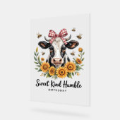 De Joyfull Strawberry Koe Koe liefde Classic T-Shi Acryl Bord (Hoek)