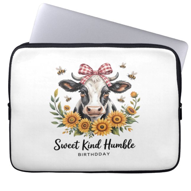 De Joyfull Strawberry Koe Koe liefde Classic T-Shi Laptop Sleeve (Voorkant)