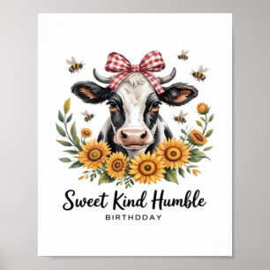 De Joyfull Strawberry Koe Koe liefde Classic T-Shi Poster