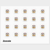 De Joyfull Strawberry Koe Koe liefde Classic T-Shi Ronde Sticker (Vel)