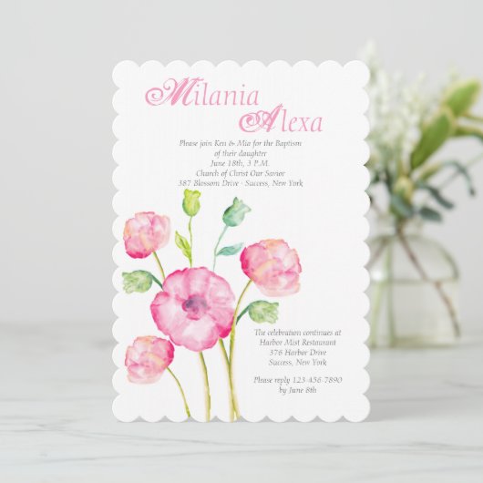 De Joys of Spring Invitation Kaart (Staand voorkant)