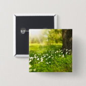 De Joys of Spring Vierkante Button 5,1 Cm (Voorkant /achterkant)