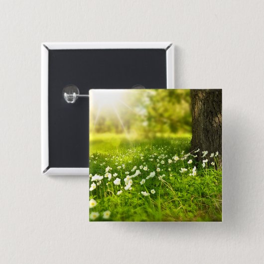 De Joys of Spring Vierkante Button 5,1 Cm (Voorkant /achterkant)