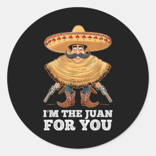 De juan voor grappige cinco de mayo Mexicaans fees Ronde Sticker