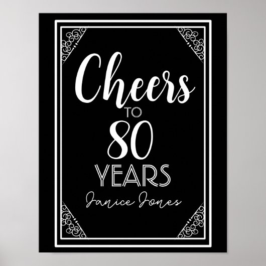 De Jubileum van de geboorte Pensionering verandert Poster (Voorkant)