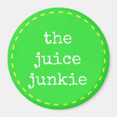 De Juice Junkie - Logo magneet (Voorkant)