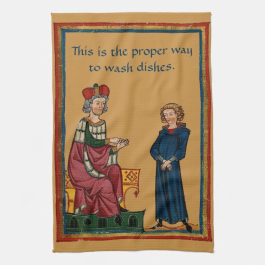De juiste manier om afwas te doen theedoek (Verticaal)