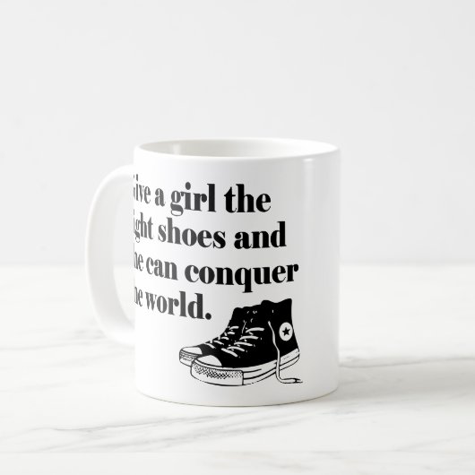 De juiste schoenen mok (Voorkant links)