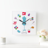 De juiste tijd naaien vierkante klok (Huis)