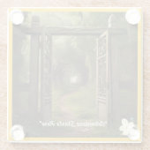 "De juiste weg" Glazen Onderzetter (Achterkant)