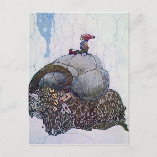 “De Julbock” Kerstgeit door John Bauer Briefkaart (Voorkant)