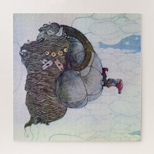 “De Julbock” Kerstgeit door John Bauer Legpuzzel (Horizontaal)