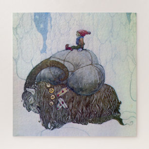 “De Julbock” Kerstgeit door John Bauer Legpuzzel