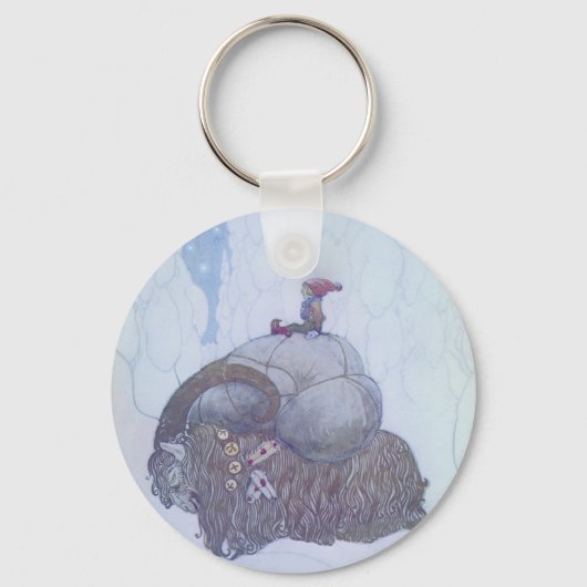 De Julebok Scandinavische Folklore Sleutelhanger (Voorkant)