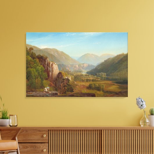 De Juniata rivier, Pennsylvania, door Thomas Moran Canvas Afdruk (Insitu (Woonkamer))