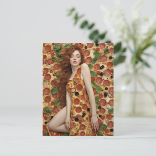 De jurk van de pizza briefkaart (Staand voorkant)