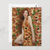 De jurk van de pizza briefkaart (Voorkant / Achterkant)