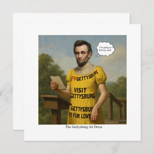 De jurk van Gettysburg Kaart (Voorkant / Achterkant)