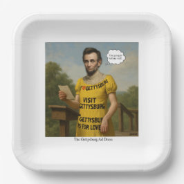 De jurk van Gettysburg Papieren Bordje