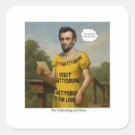 De jurk van Gettysburg Vierkante Sticker