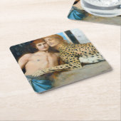 De jurken, Fernand Khnopff Kartonnen Onderzetters (Schuin)