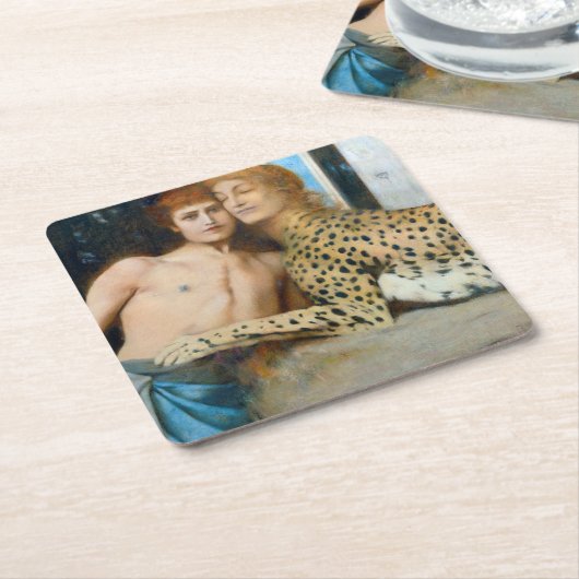 De jurken, Fernand Khnopff Kartonnen Onderzetters (Schuin)