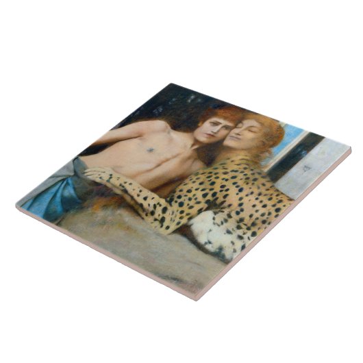 De jurken, Fernand Khnopff Tegeltje (Zijkant)