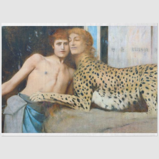 De jurken, Fernand Khnopff Tissuepapier (Voorkant)