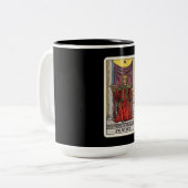 De Justice Tarot Tweekleurige Koffiemok (Voorkant links)