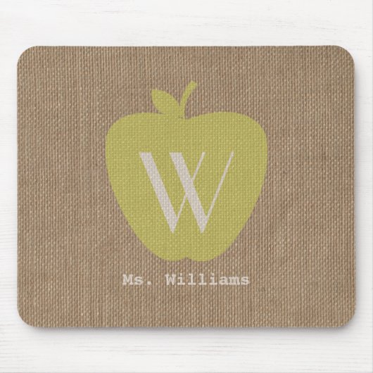 De jute Geïnspireerde Leraar Mousepad van het Muismat (Voorkant)