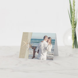 De Jute van Amore van het strand en de Foto van de Bedankkaart