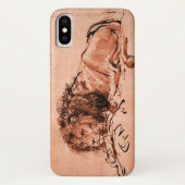 DE KAAP LEEUW LIGGEND,Antiek Roze ,Zwart Case-Mate iPhone Case (Achterkant)