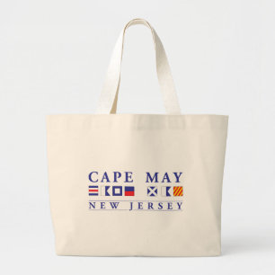 De kaap mag New Jersey Grote Tote Bag