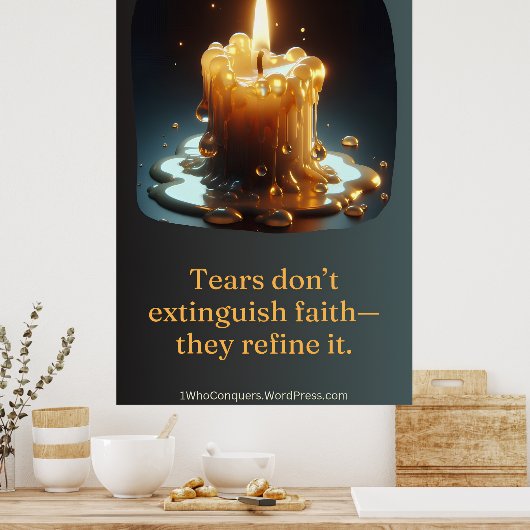 De kaars die huilde poster (Keuken)