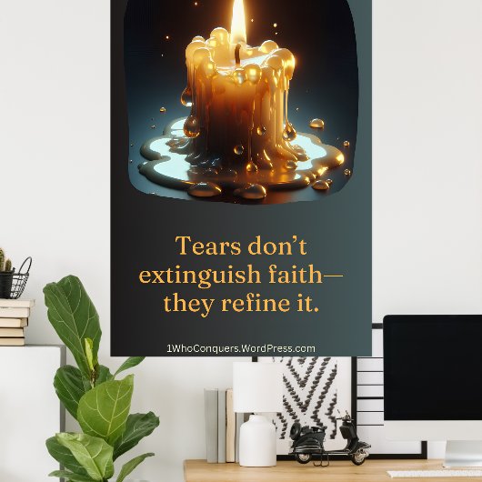 De kaars die huilde poster (Thuiskantoor)