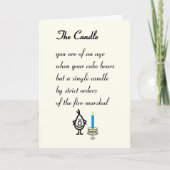 De kaars - een grappig verjaardagsgedicht kaart (Voorkant)