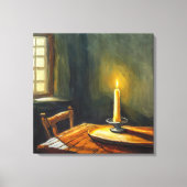 De kaars - gewikkeld canvas print (Voorkant)