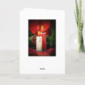 De kaars van Kerstmis Feestdagen Kaart (Achterkant)