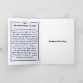 De Kaars van Kerstmis (Paars) Feestdagen Kaart (Binnen)