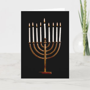 De Kaarsen van Hanukah Hannukah Menorah van de Feestdagen Kaart