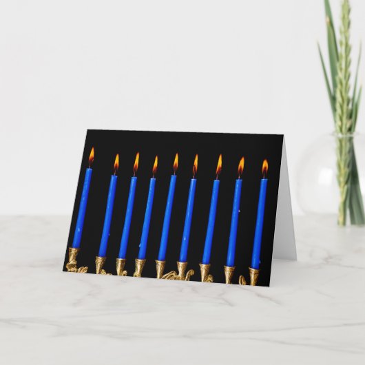 De Kaarsen van Hanukah Hannukah Menorah van de Feestdagen Kaart (Voorkant)