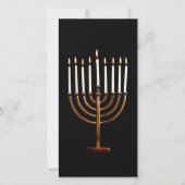 De Kaarsen van Hanukah Hannukah Menorah van de Feestdagenkaart (Voorkant)