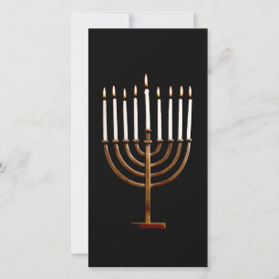 De Kaarsen van Hanukah Hannukah Menorah van de Feestdagenkaart