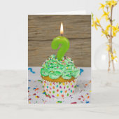 De kaarsvraagteken van de verjaardag kaart (Gele Bloem)