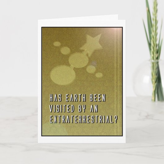 De Kaart 2004 van Christimas: "Buitenaards" Thema (Voorkant)