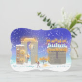 De KAART 2015 van de Chanoeka van Hanukkahville (Staand voorkant)